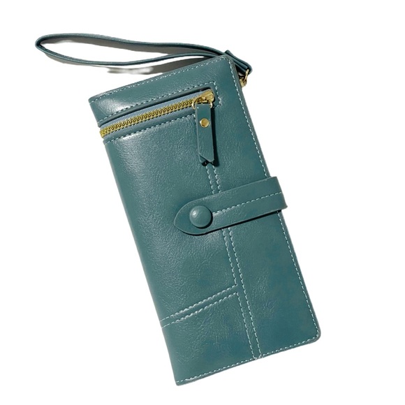 Handbags - 1173-Multi Card Slots Vintage Style Wallet- Blue
